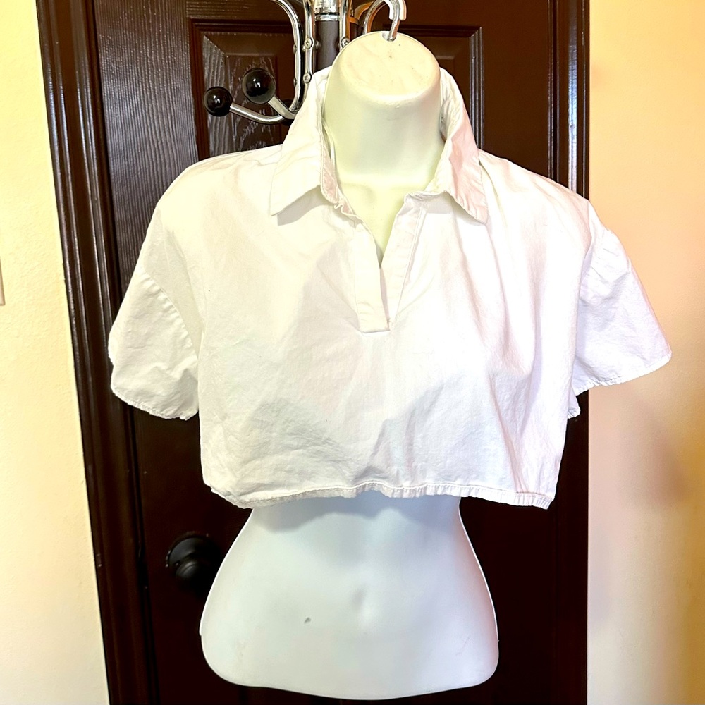 White Bershka blouse